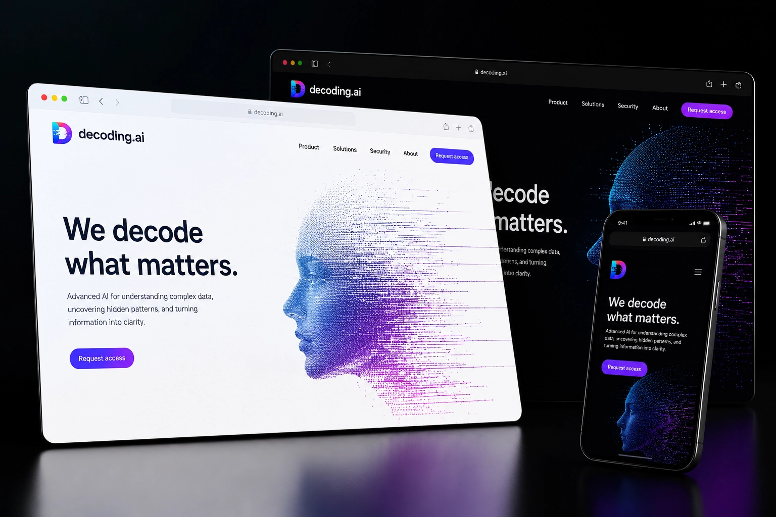 decoding.ai website concept preview