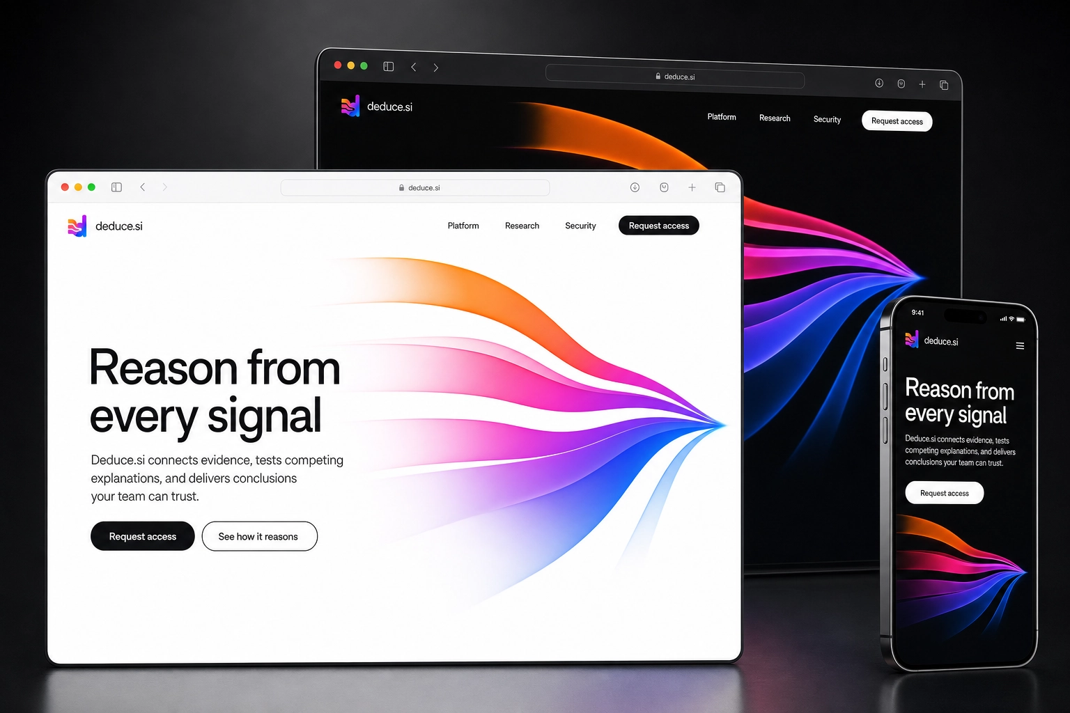 deduce.si website concept preview