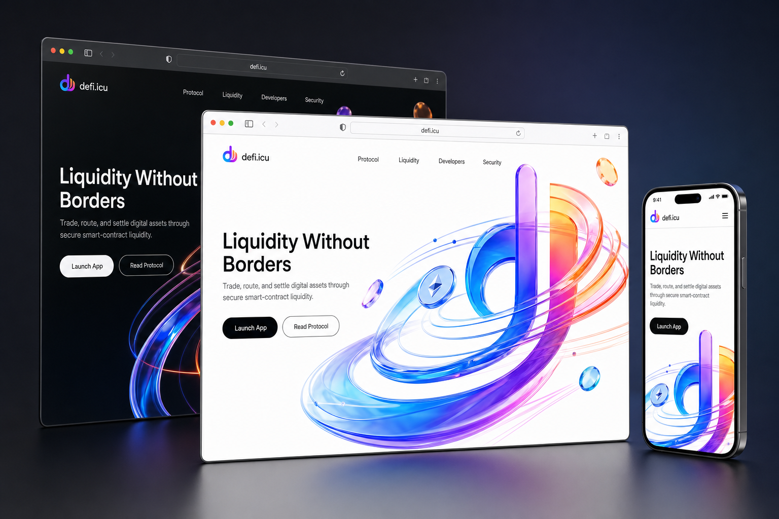 defi.icu website concept preview