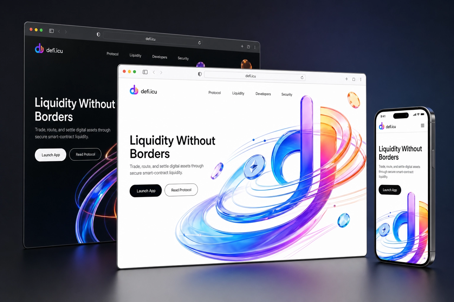 defi.icu website concept preview
