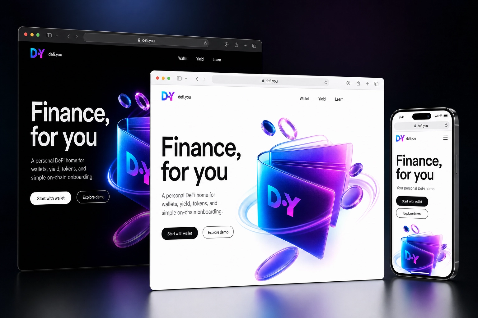 defi.you website concept preview