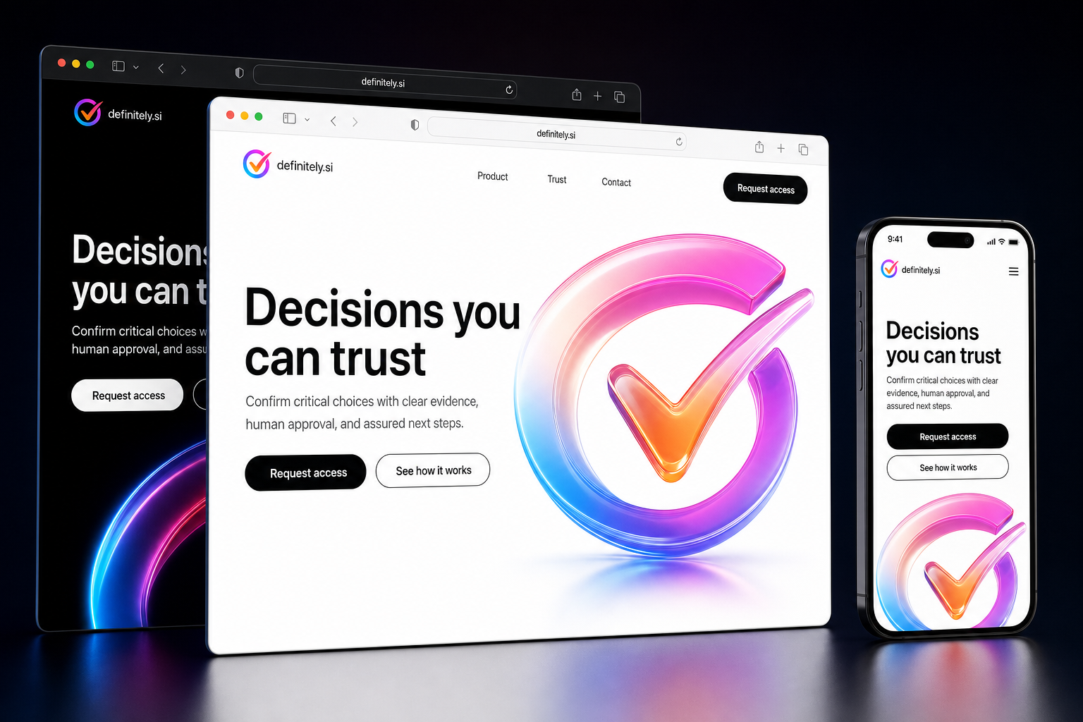 definitely.si website concept preview