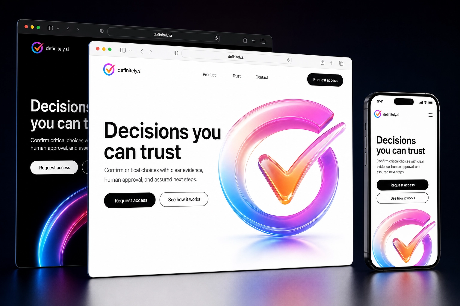 definitely.si website concept preview