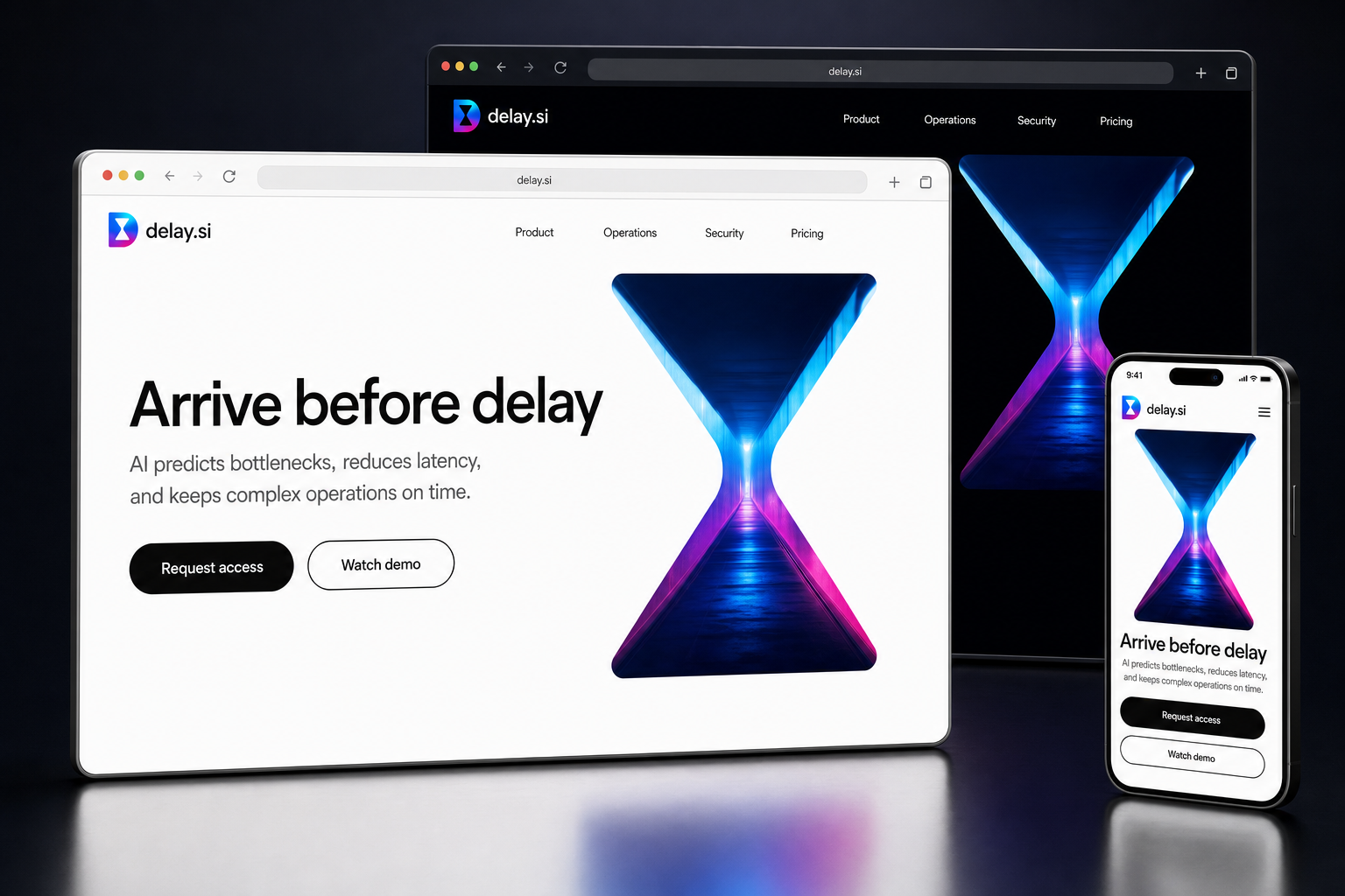 delay.si website concept preview