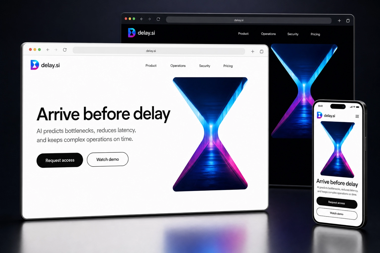 delay.si website concept preview