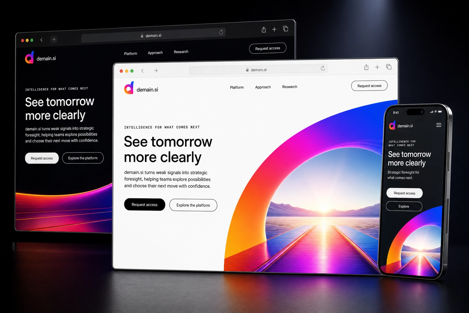 demain.si website concept preview