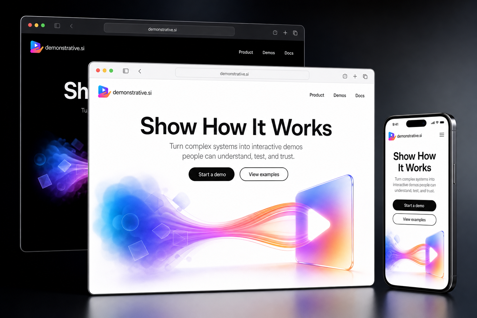 demonstrative.si website concept preview