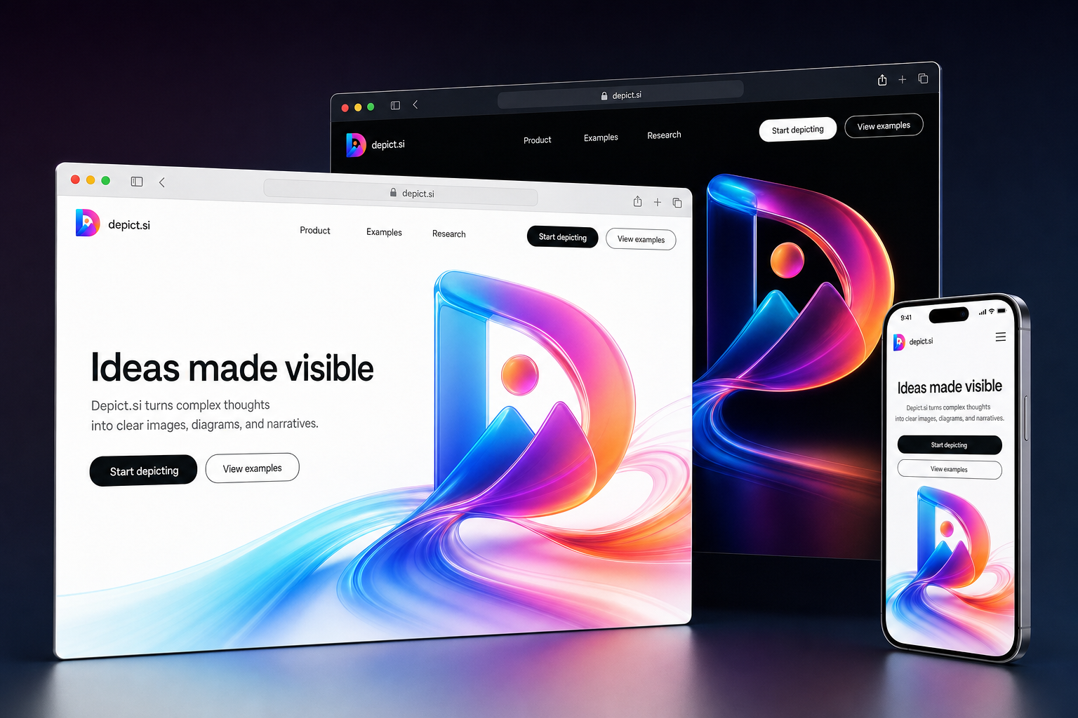 depict.si website concept preview