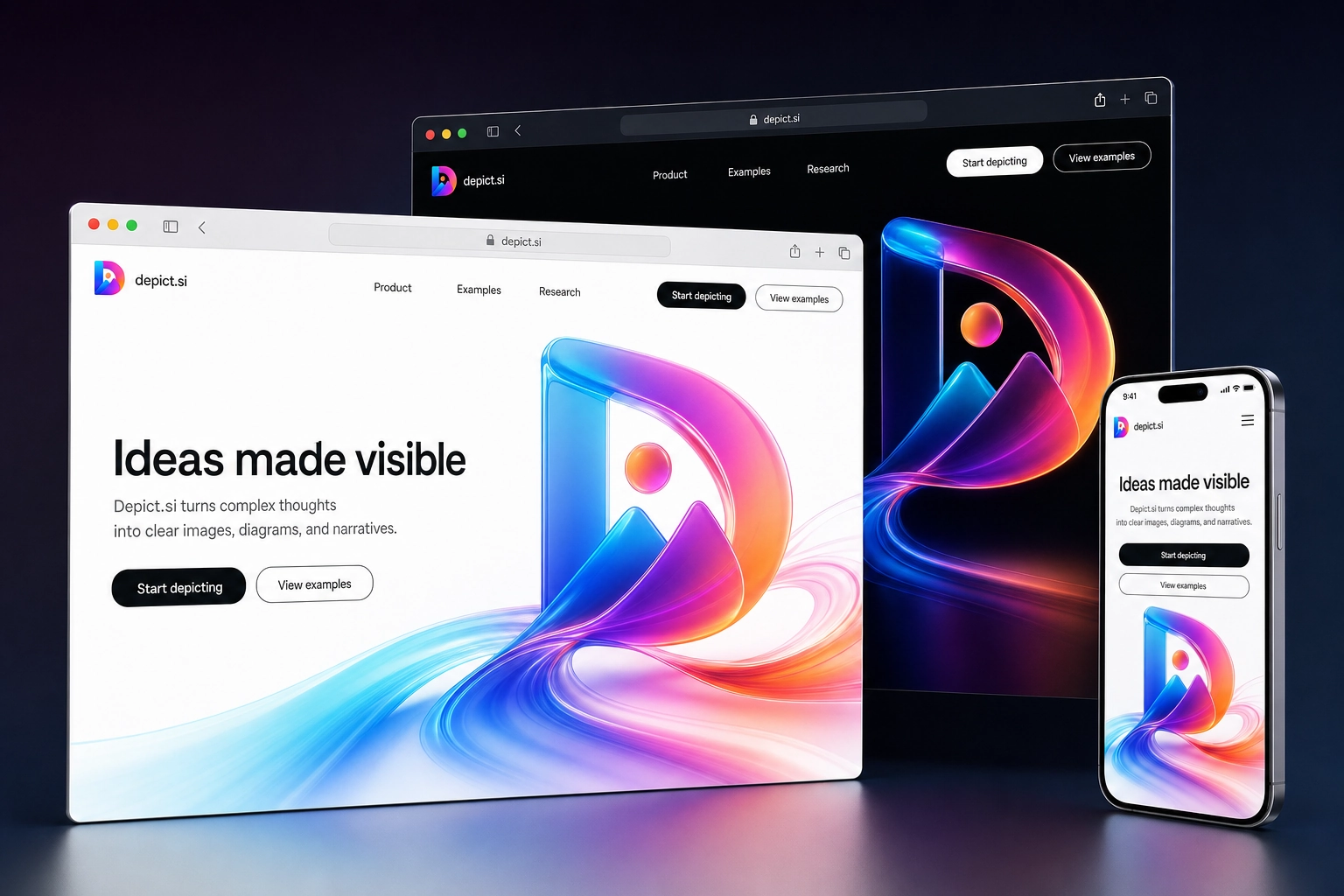 depict.si website concept preview