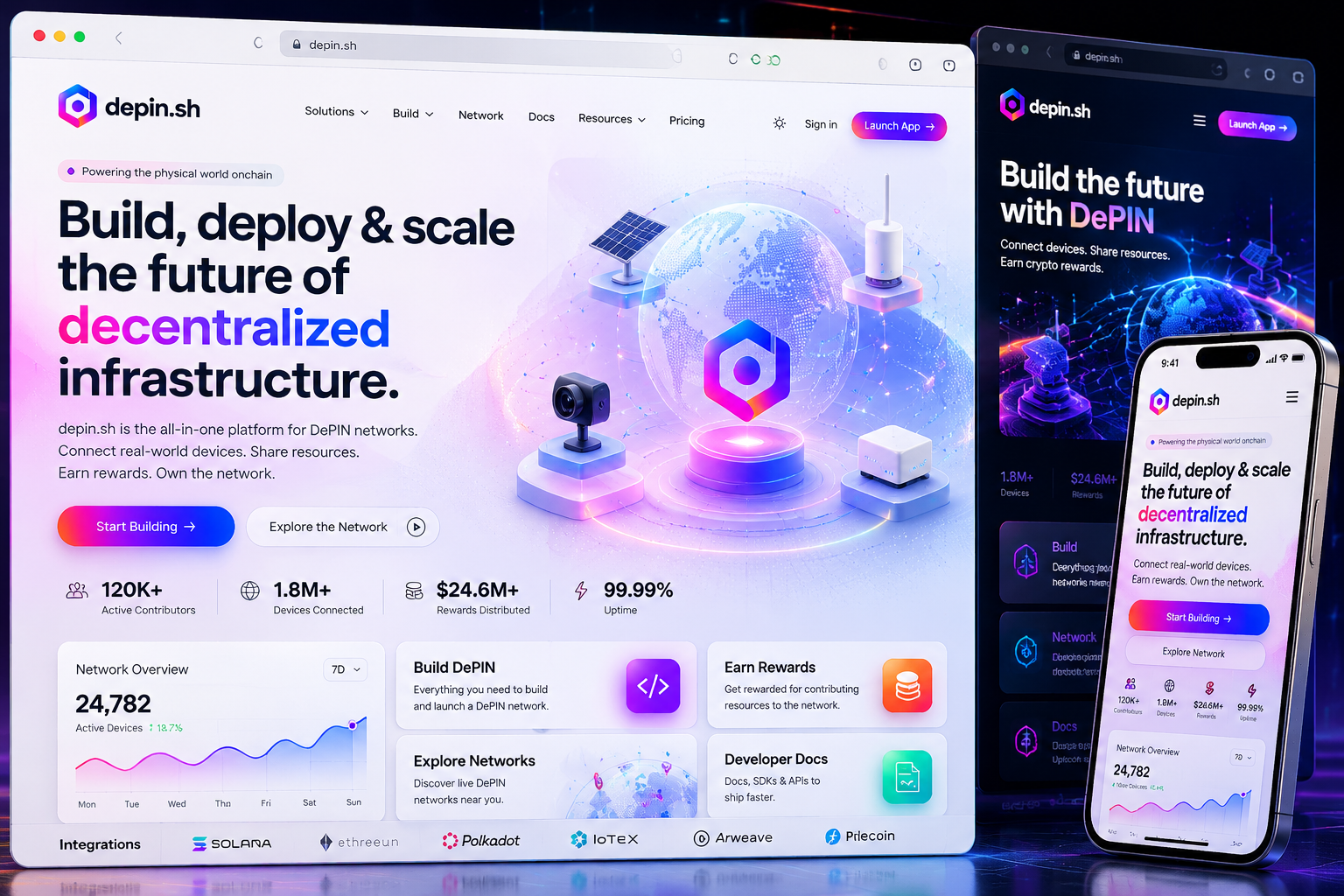 depin.sh website concept preview