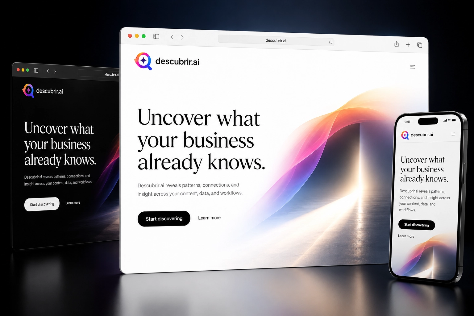 descubrir.ai website concept preview