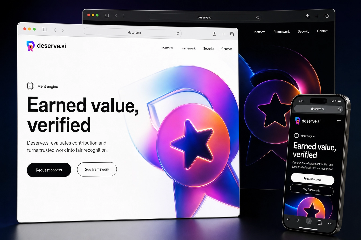 deserve.si website concept preview