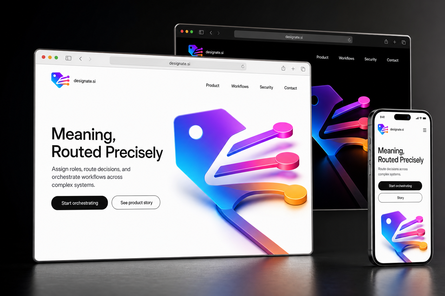 designate.si website concept preview