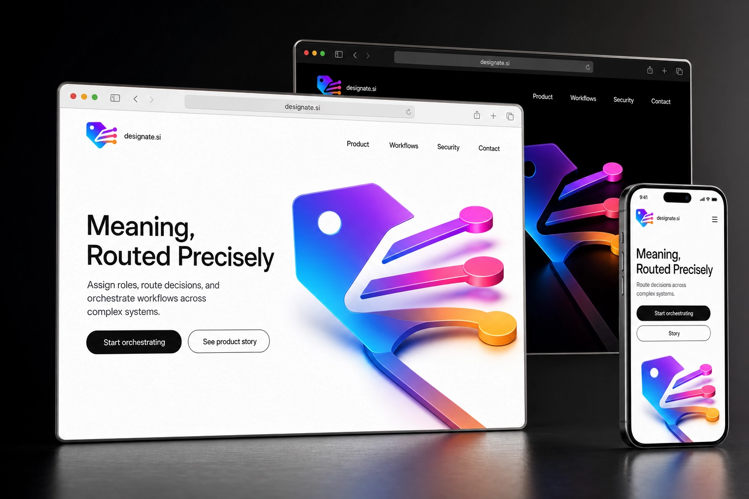 designate.si website concept preview