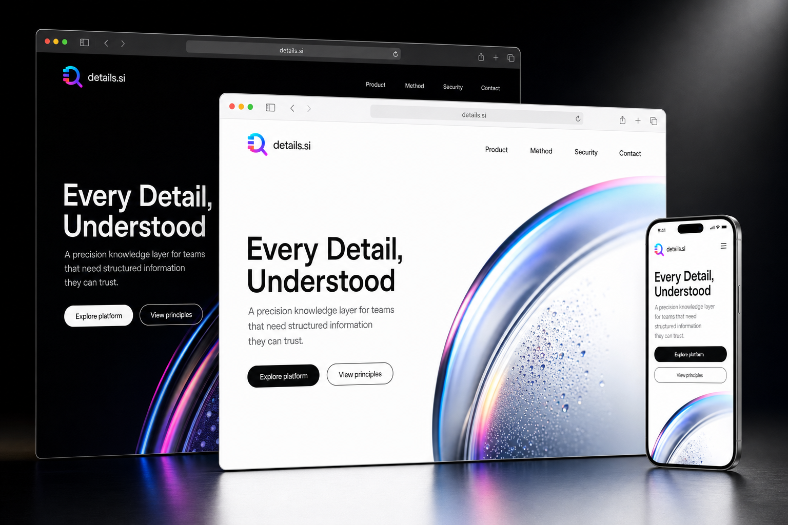 details.si website concept preview