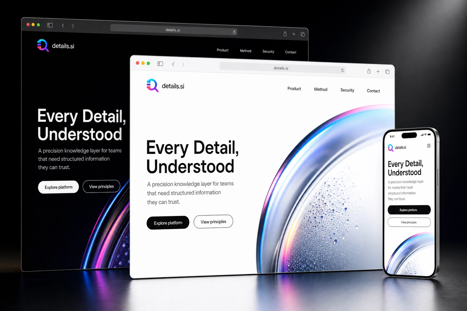 details.si website concept preview