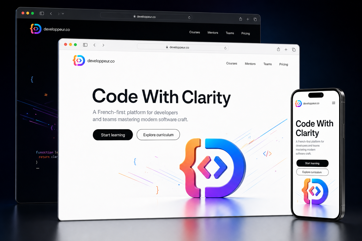 developpeur.co website concept preview