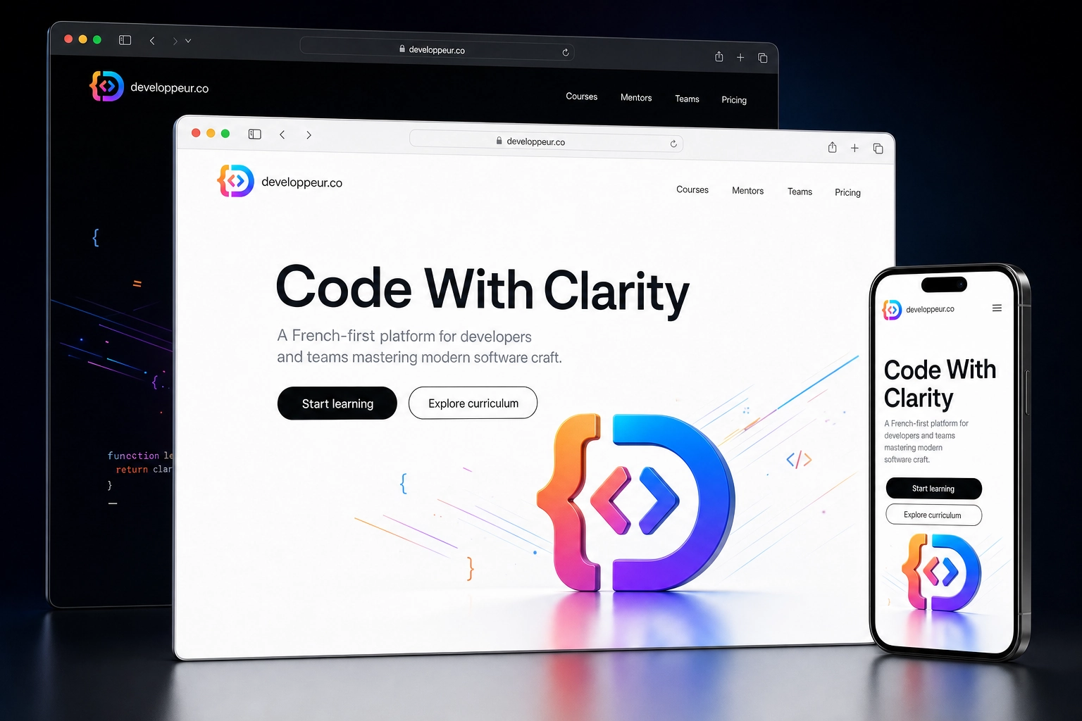 developpeur.co website concept preview
