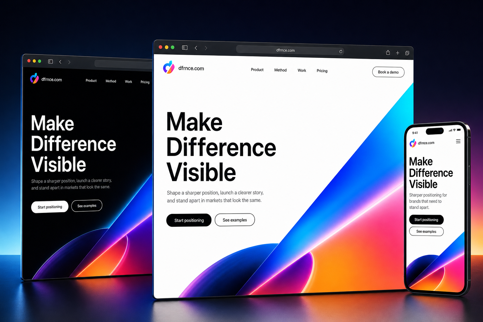 dfrnce.com website concept preview
