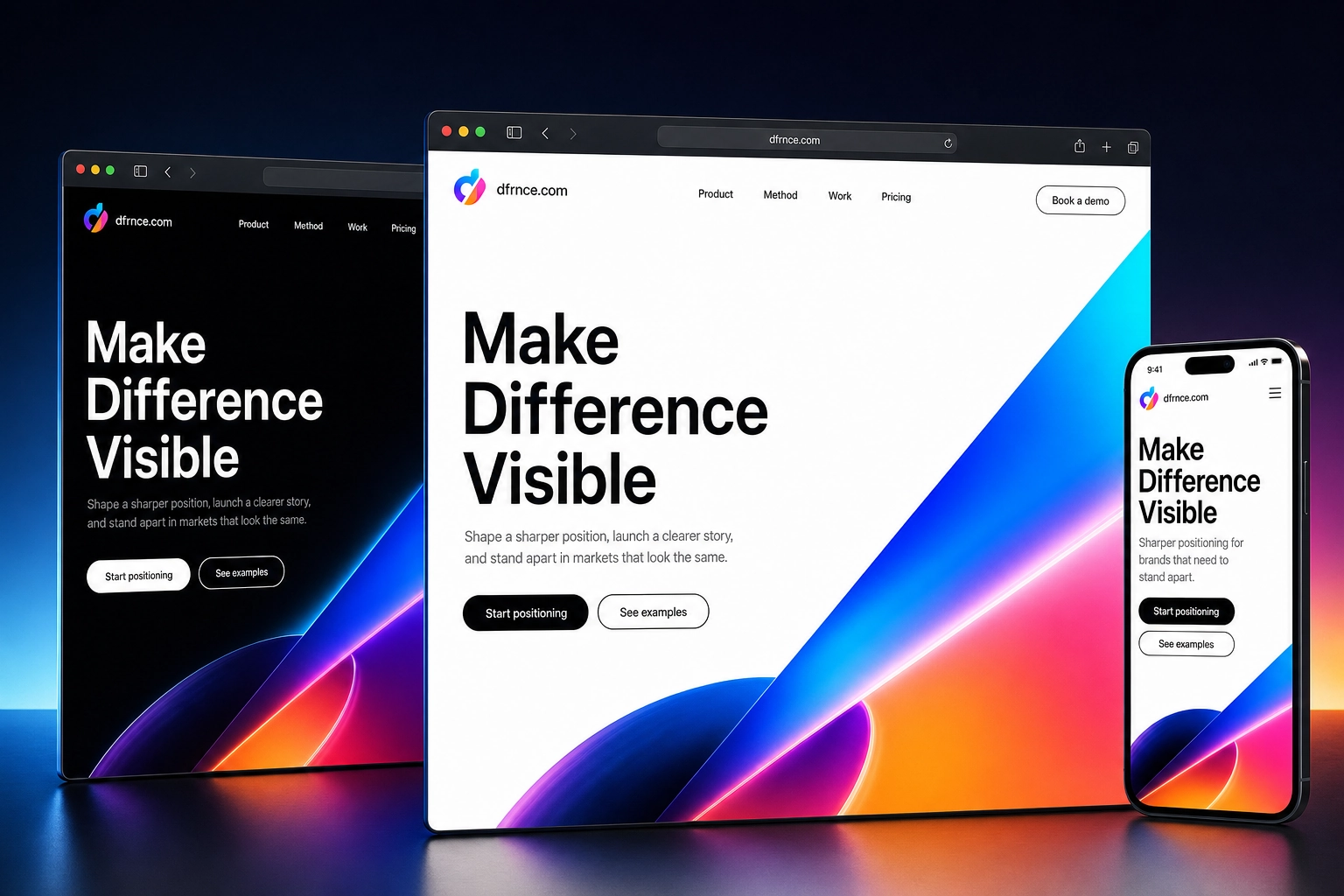 dfrnce.com website concept preview