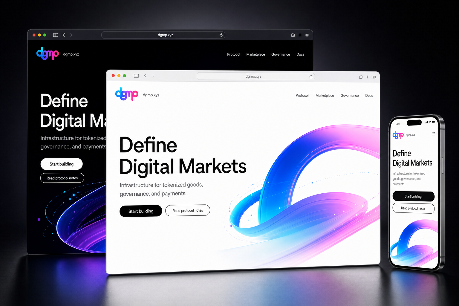 dgmp.xyz website concept preview enlarged