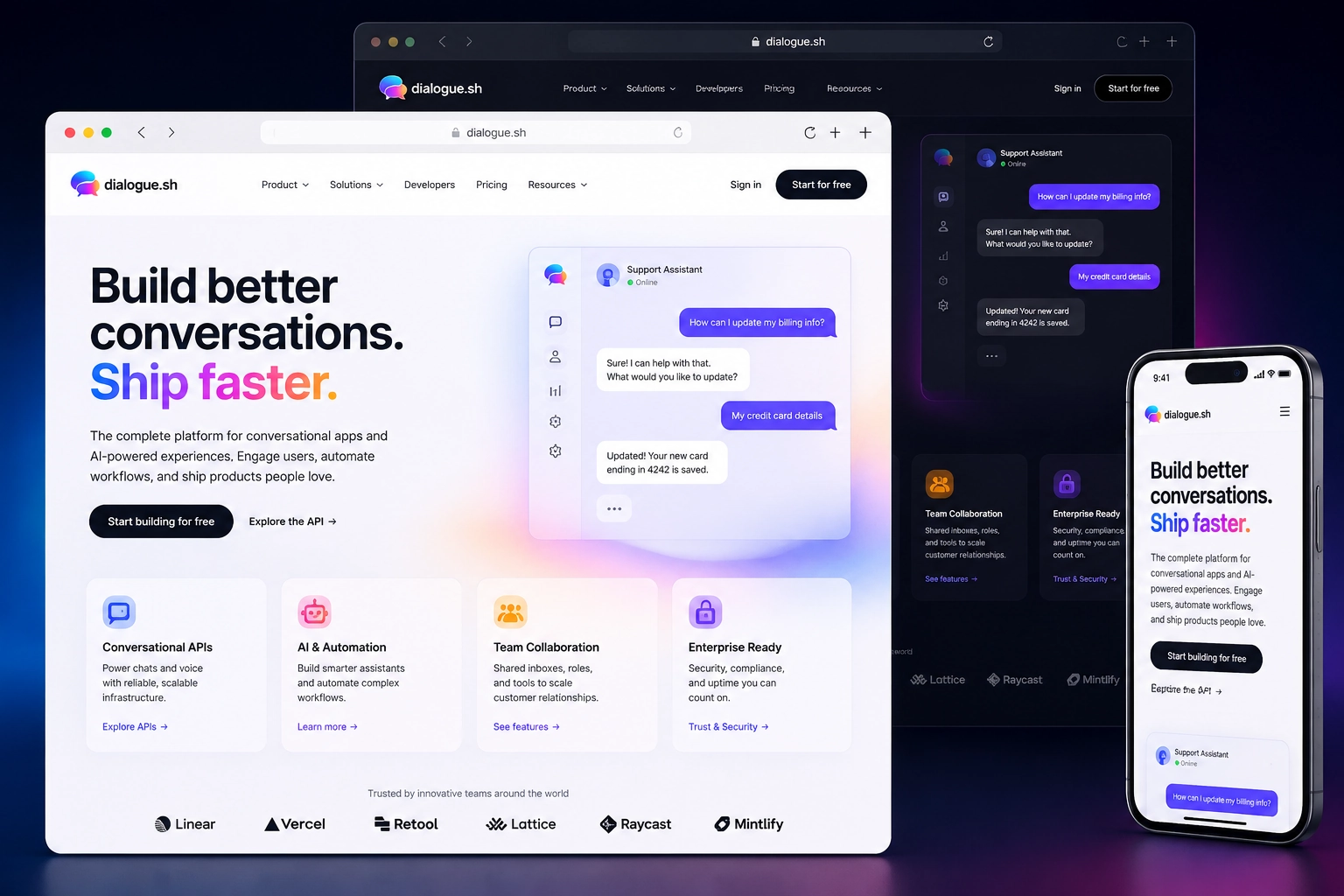 dialogue.sh website concept preview