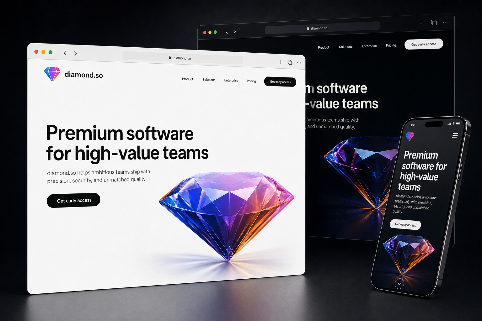 diamond.so website concept preview