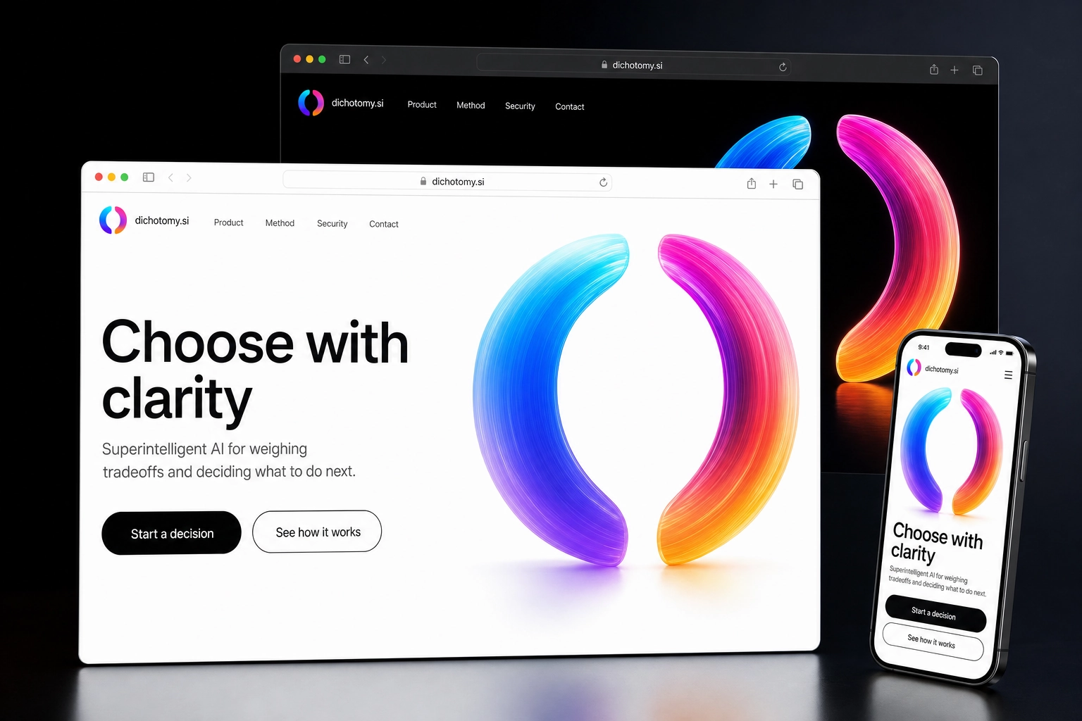dichotomy.si website concept preview