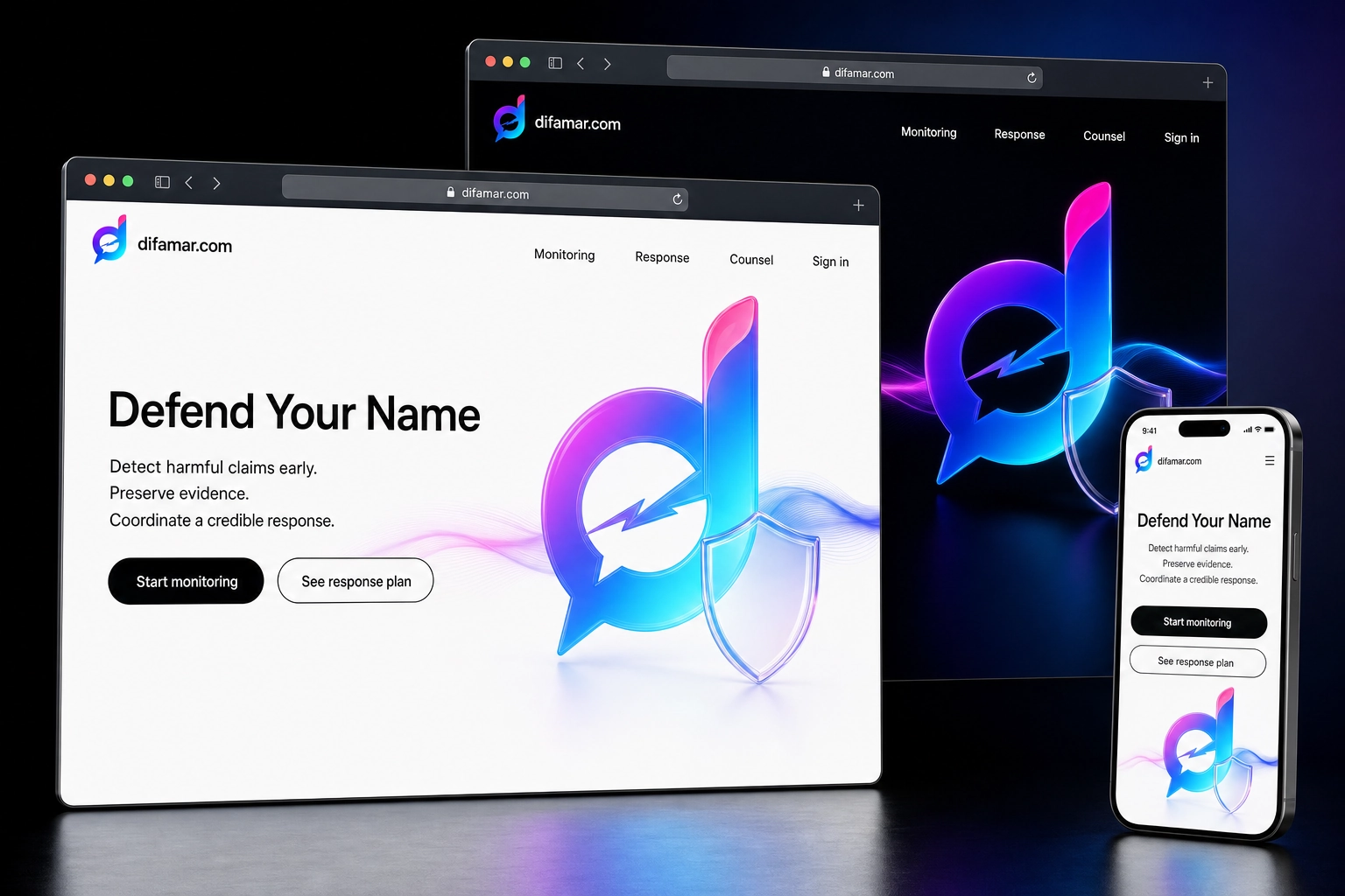 difamar.com website concept preview