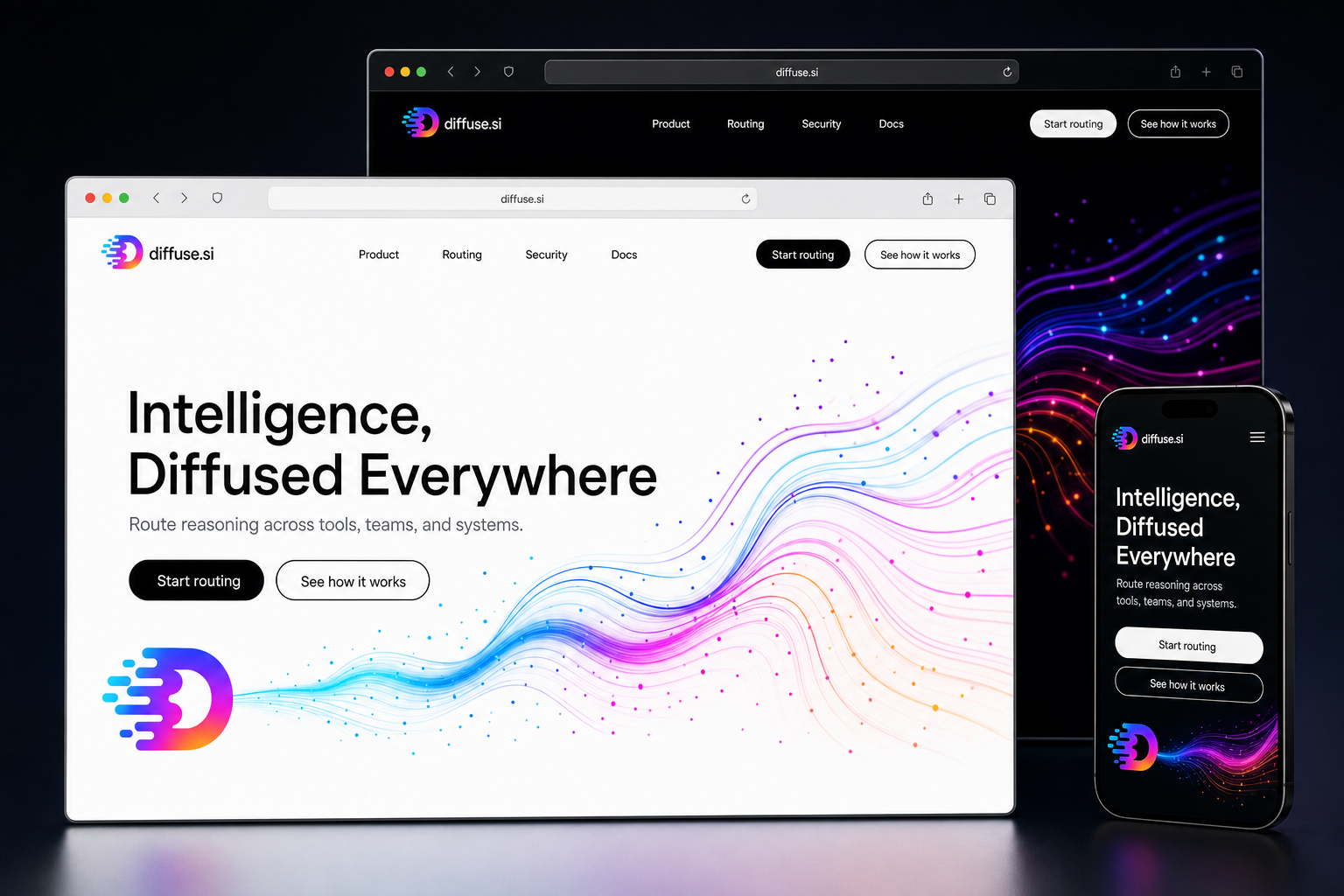 diffuse.si website concept preview