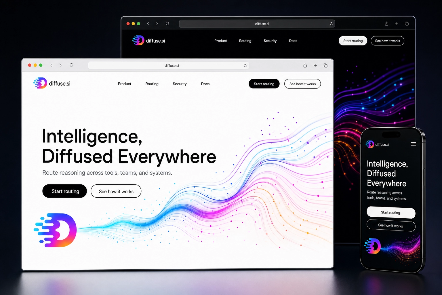 diffuse.si website concept preview