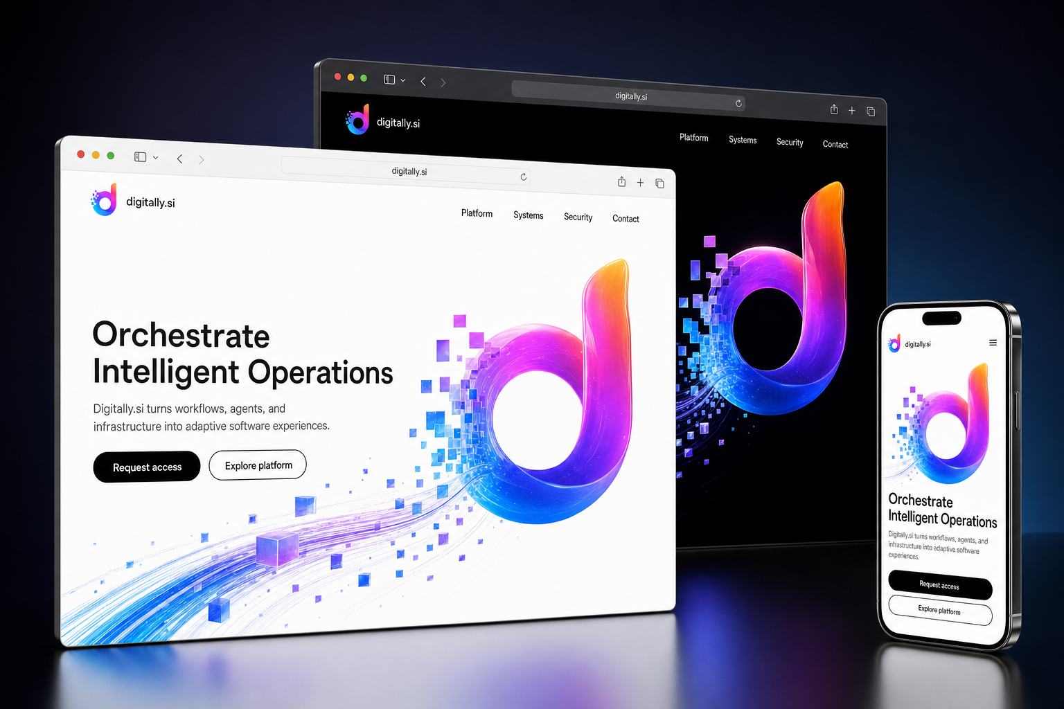 digitally.si website concept preview
