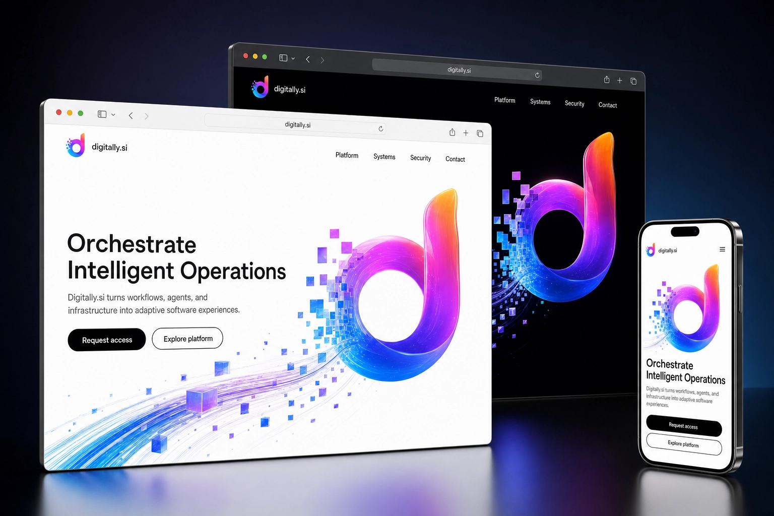 digitally.si website concept preview