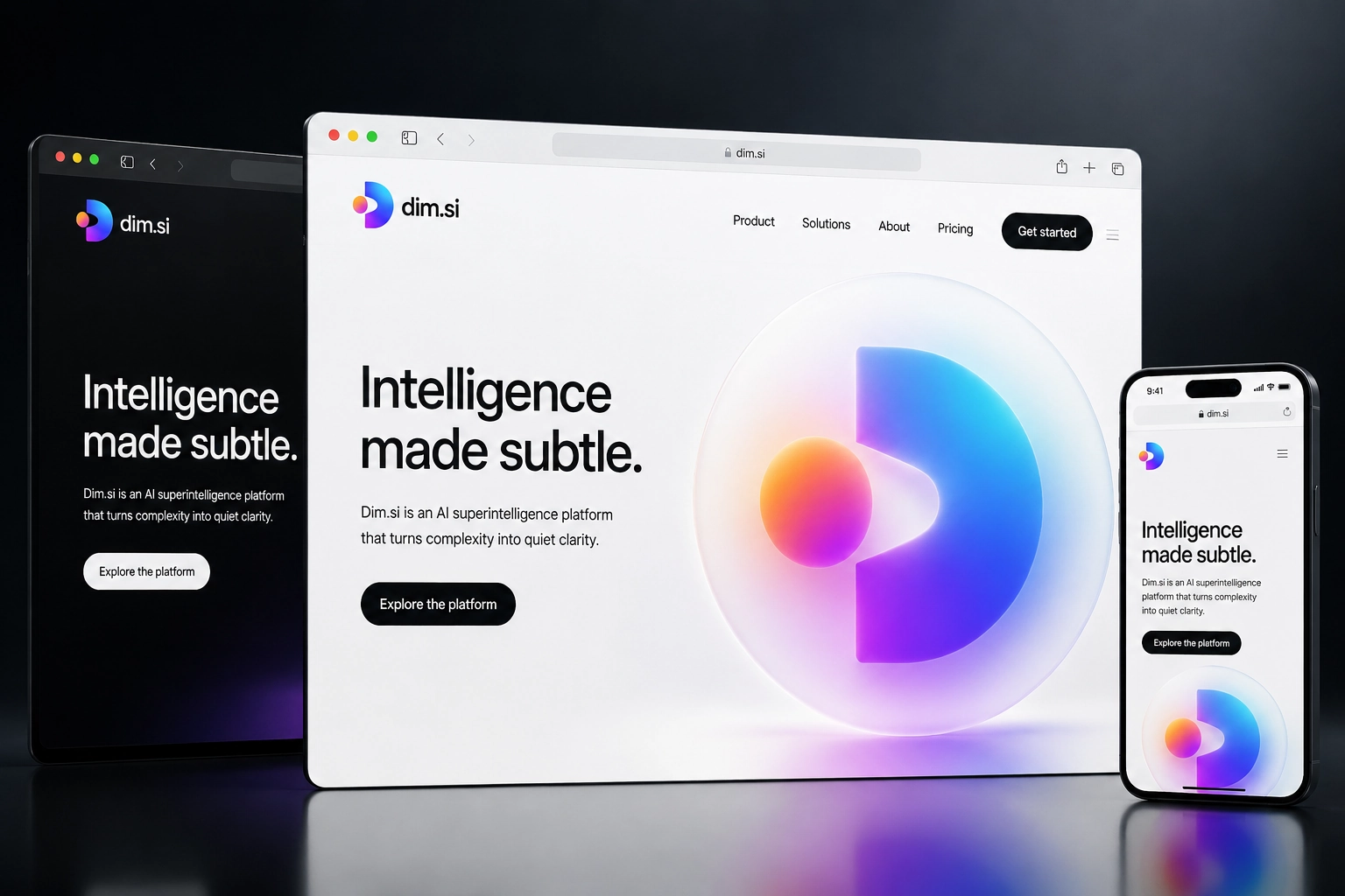 dim.si website concept preview