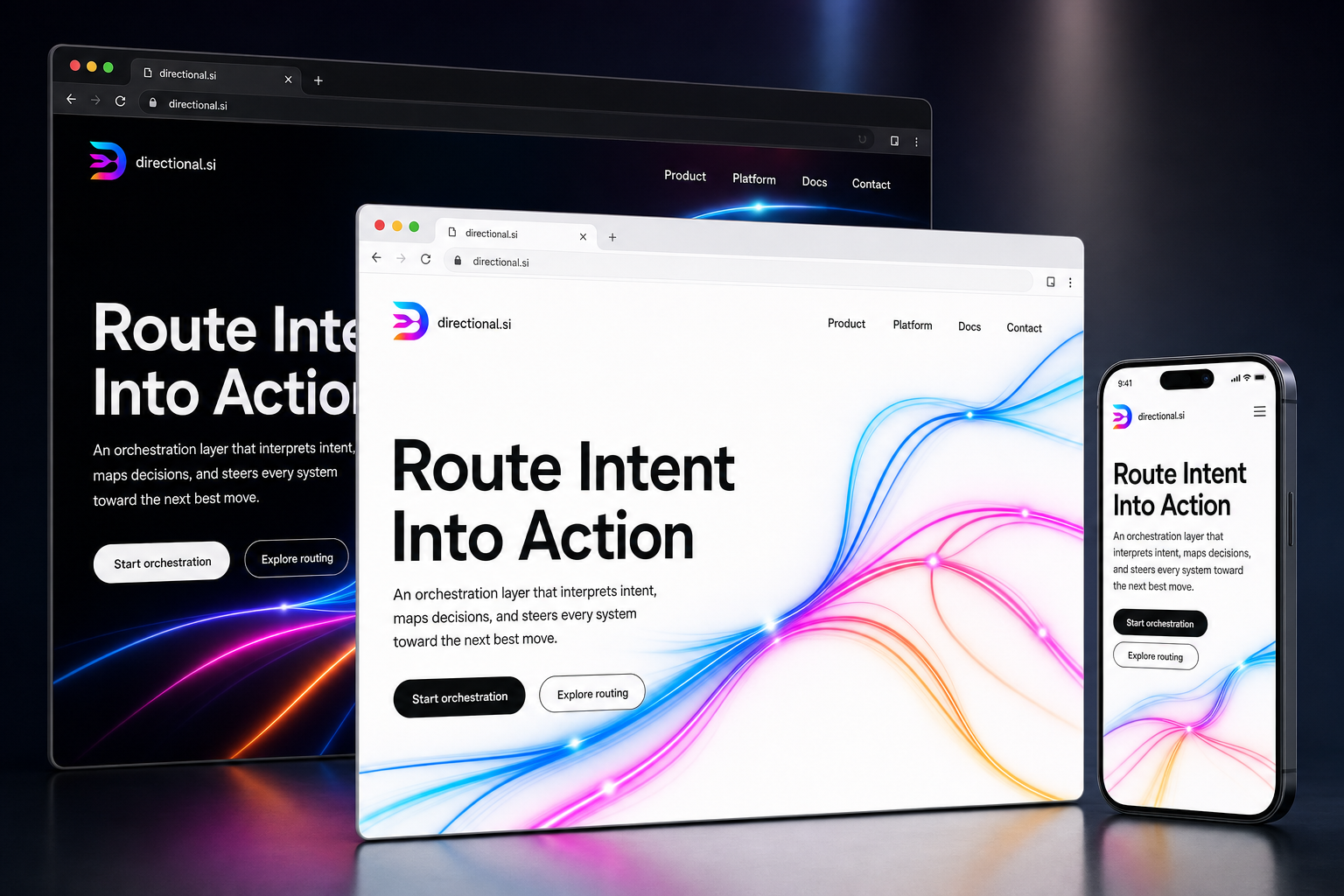 directional.si website concept preview