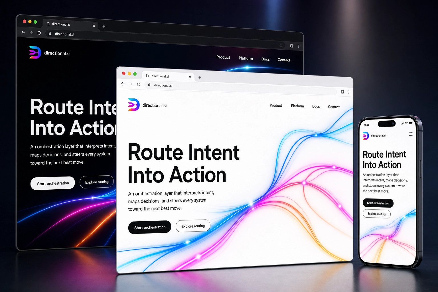 directional.si website concept preview