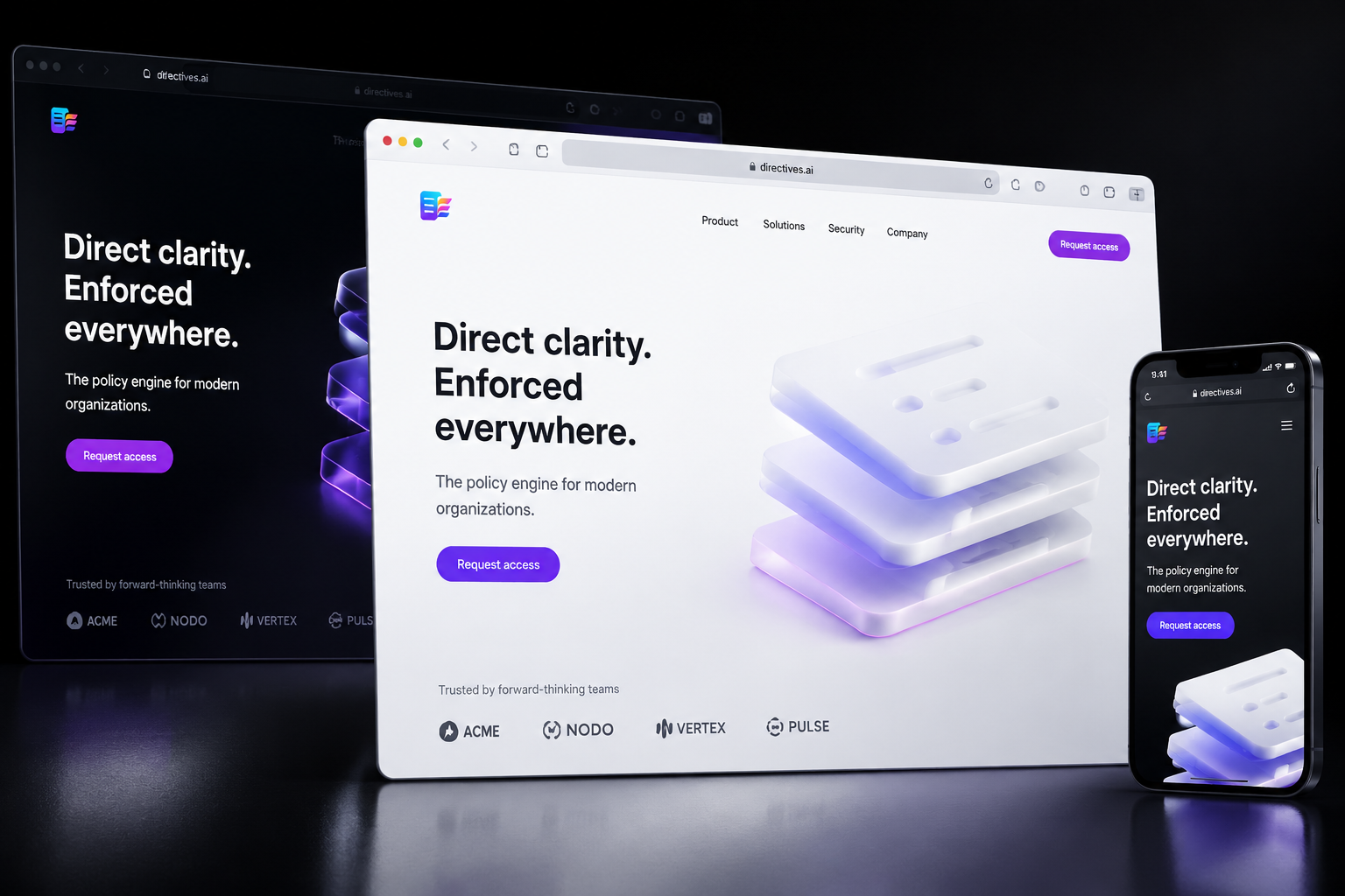 directives.ai website concept preview