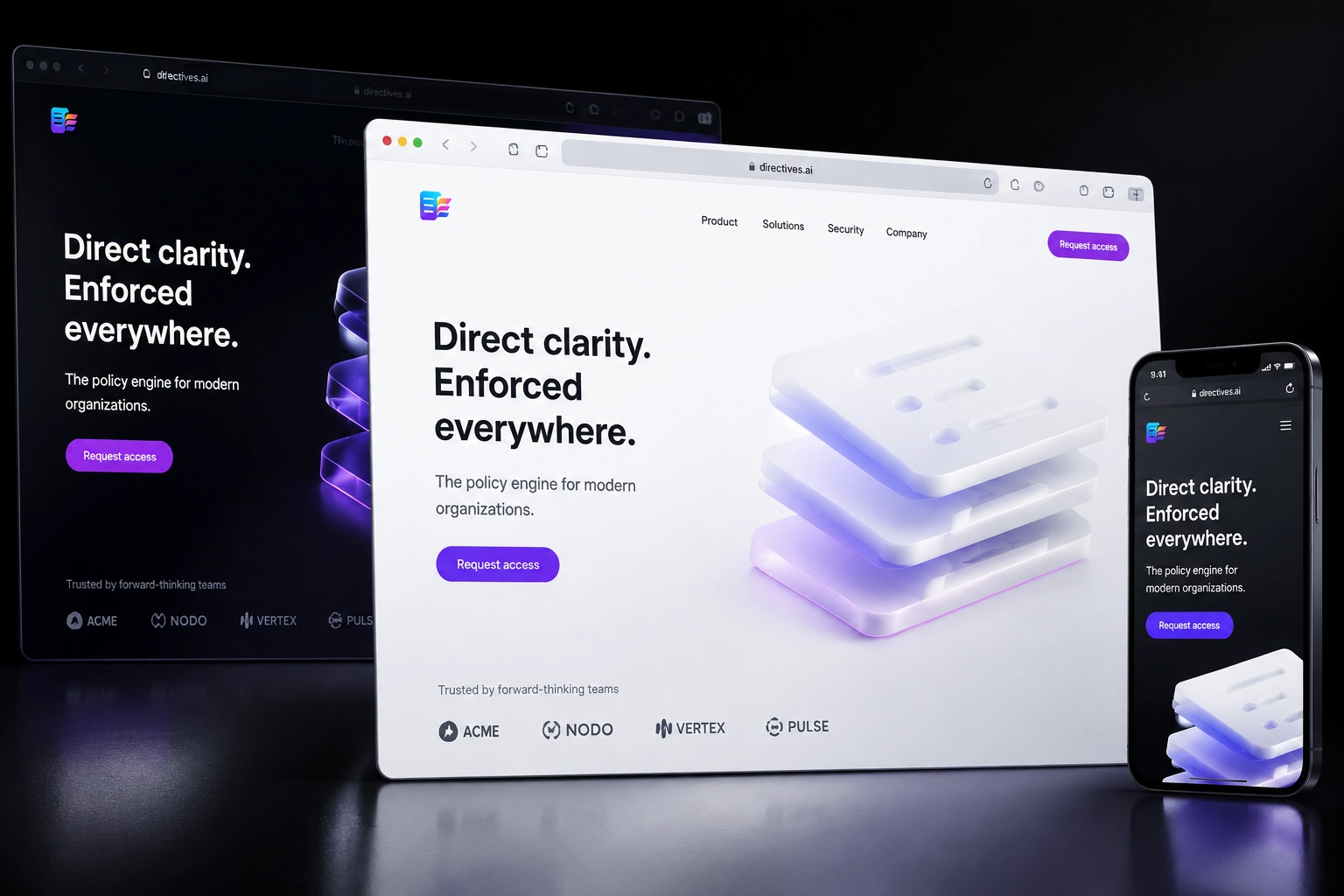 directives.ai website concept preview