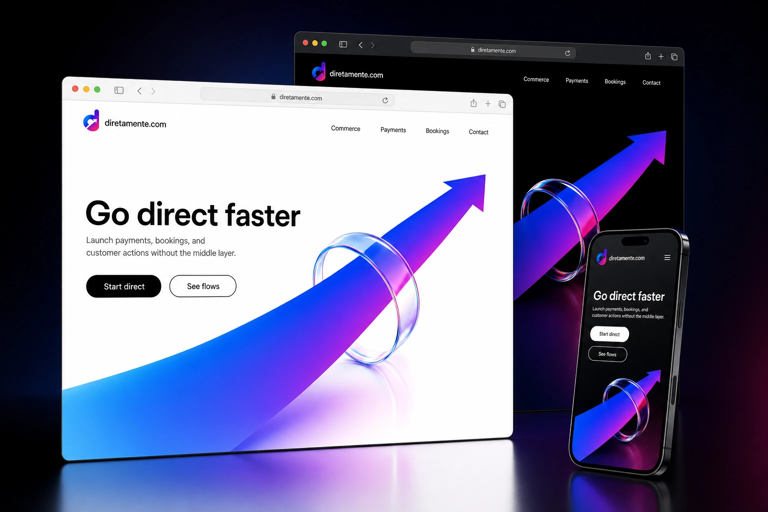 diretamente.com website concept preview