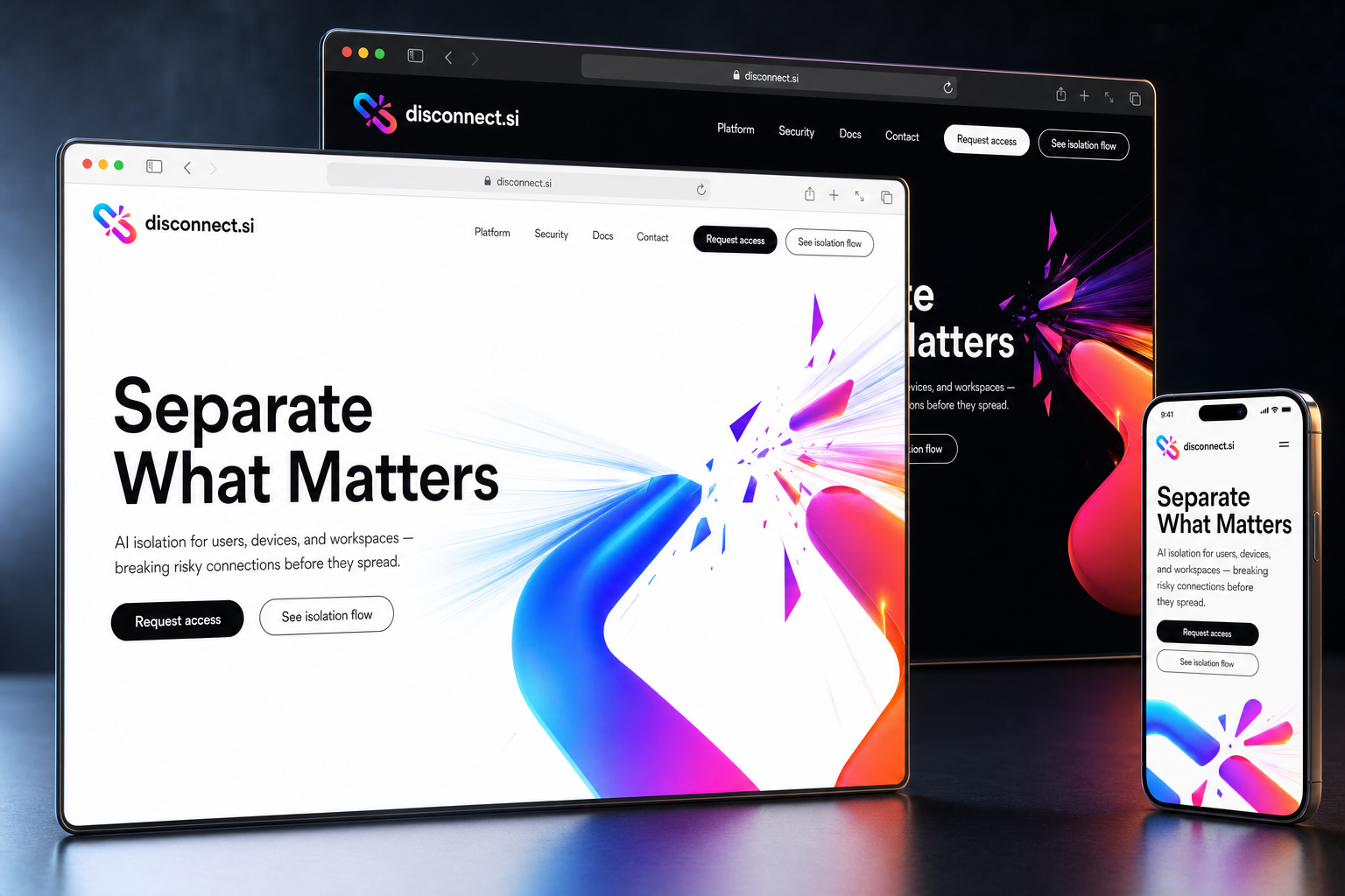 disconnect.si website concept preview