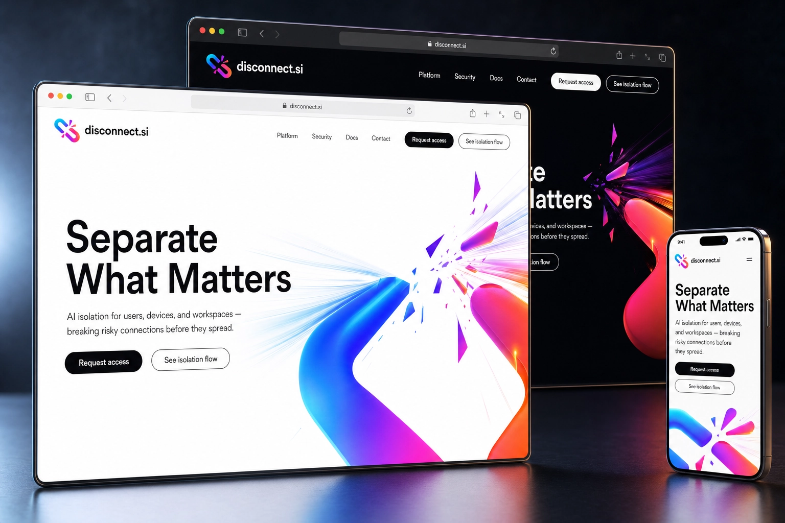 disconnect.si website concept preview
