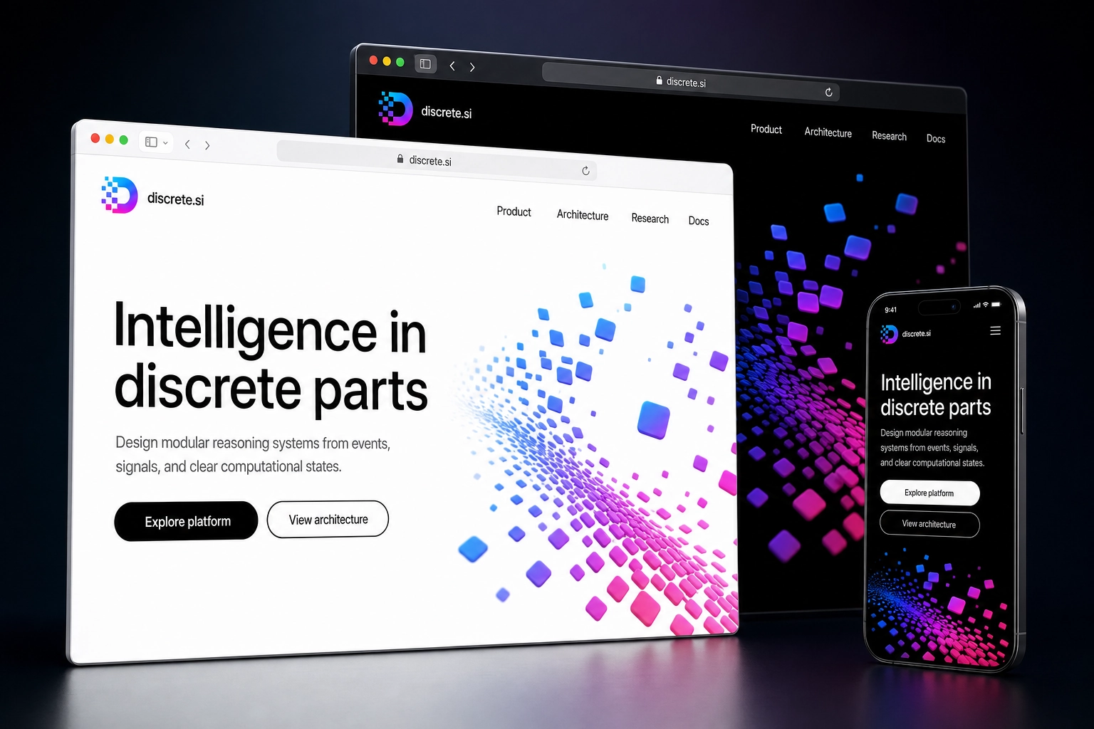 discrete.si website concept preview