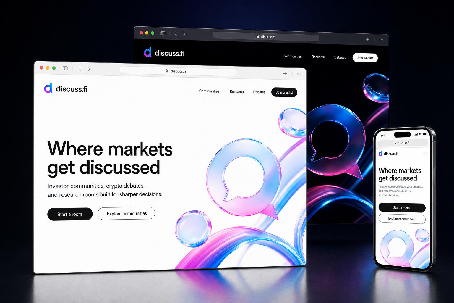 discuss.fi website concept preview