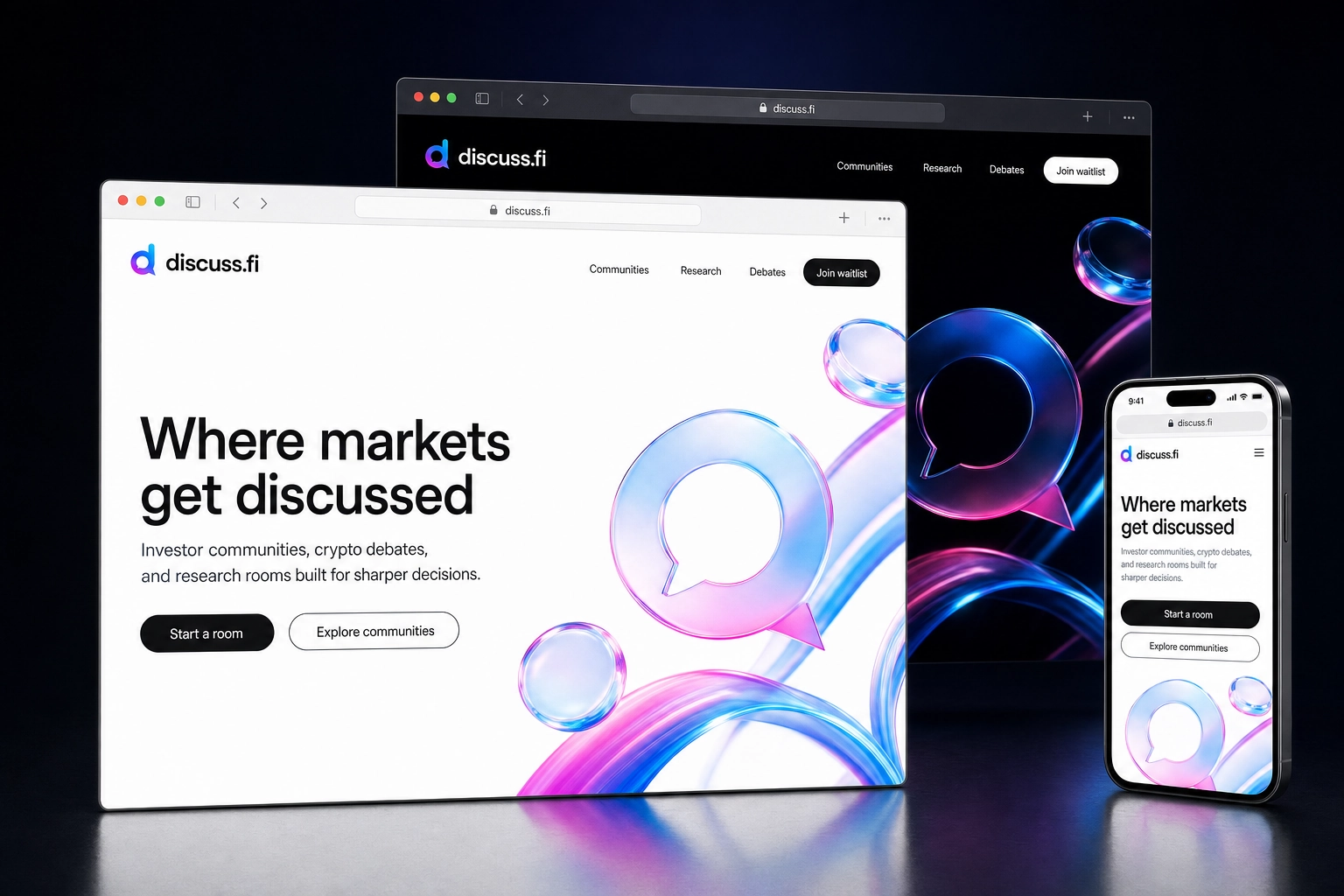 discuss.fi website concept preview
