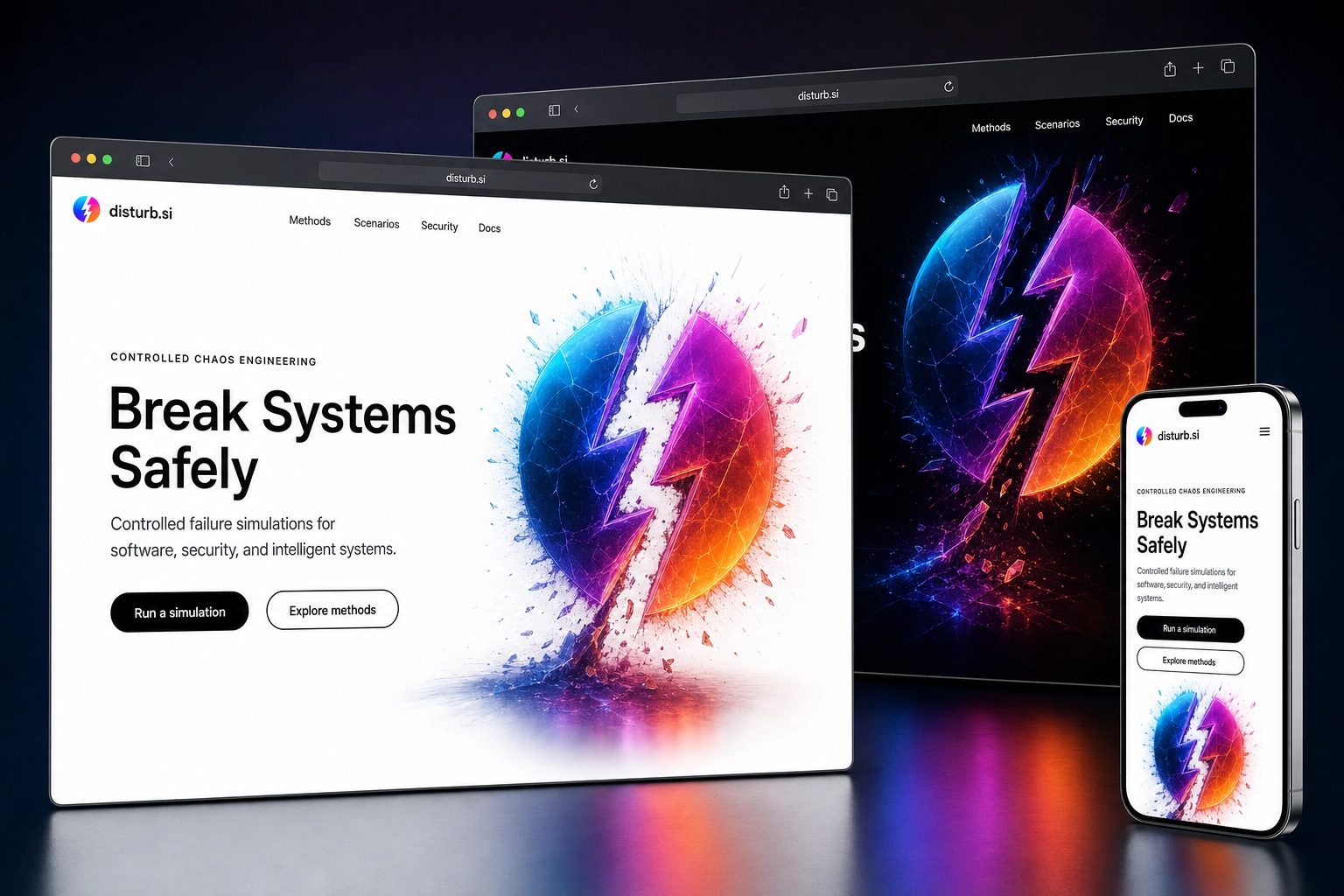 disturb.si website concept preview