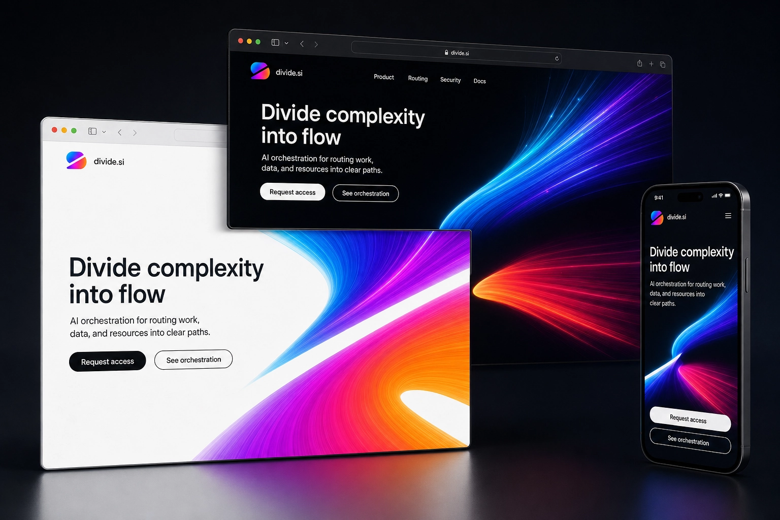 divide.si website concept preview