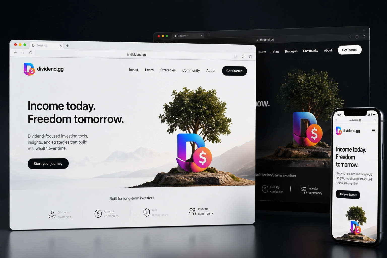 dividend.gg website concept preview