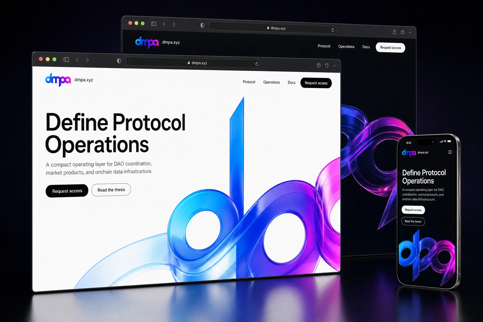 dmpa.xyz website concept preview