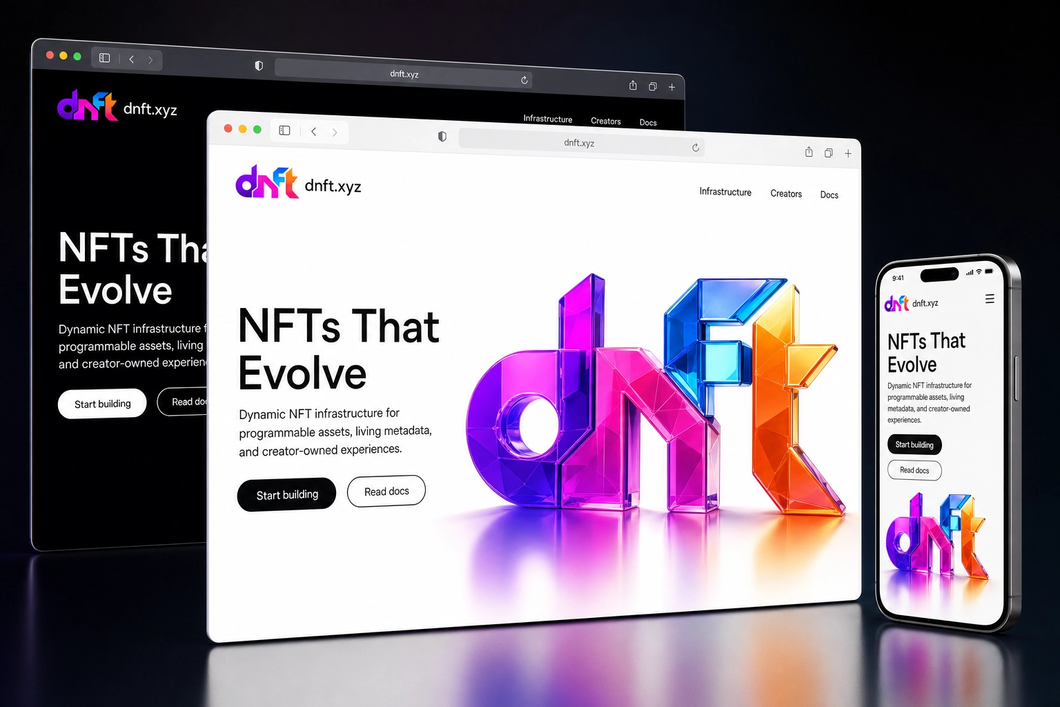 dnft.xyz website concept preview