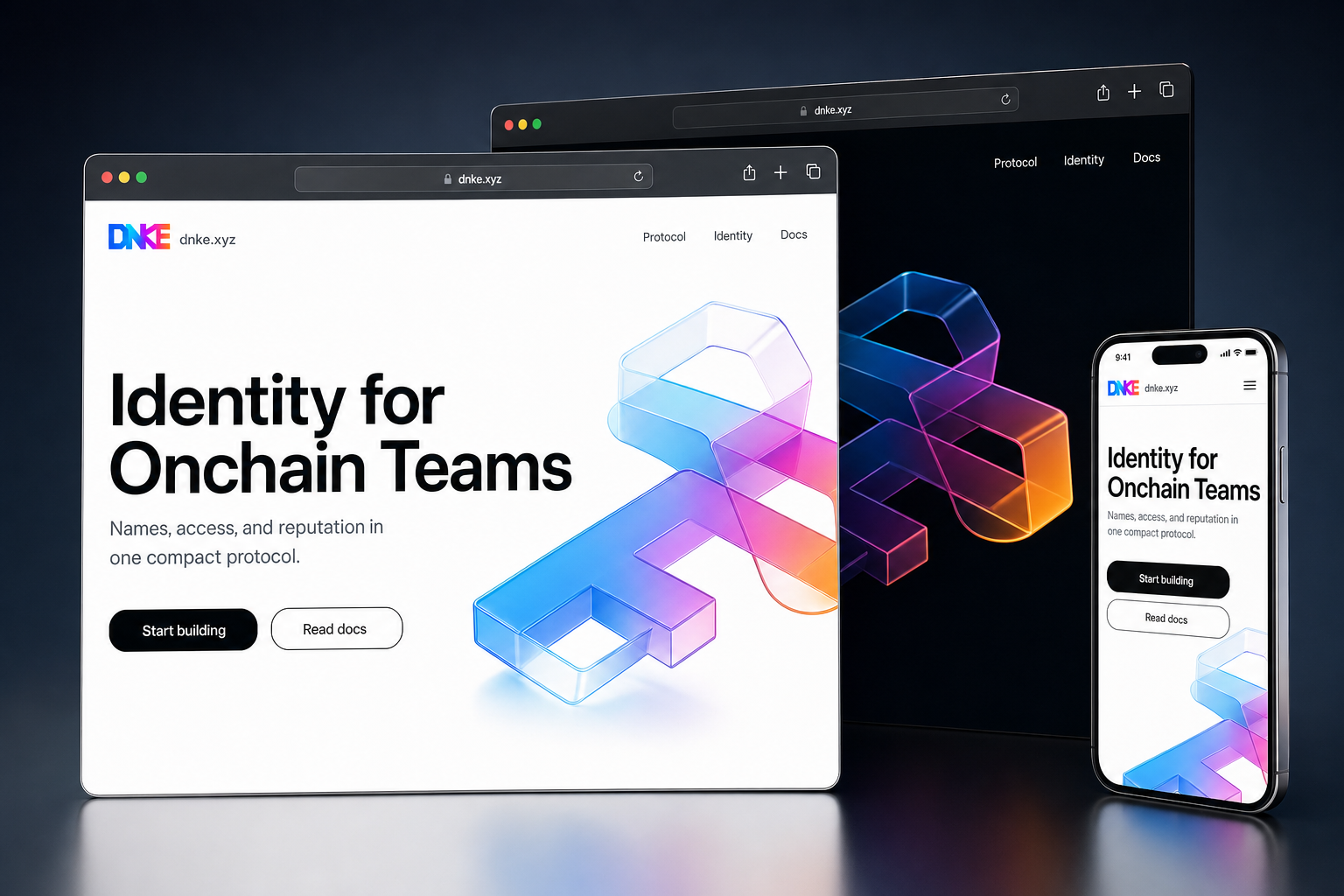 dnke.xyz website concept preview enlarged